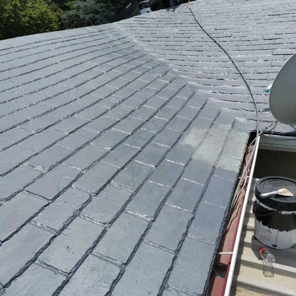 Roof covered with supa rubber to prevent leaks