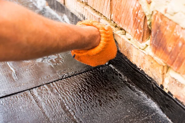 supa rubber applied to the corner of the wall and the floor